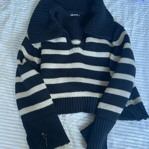 Olivaceous Striped Sweater